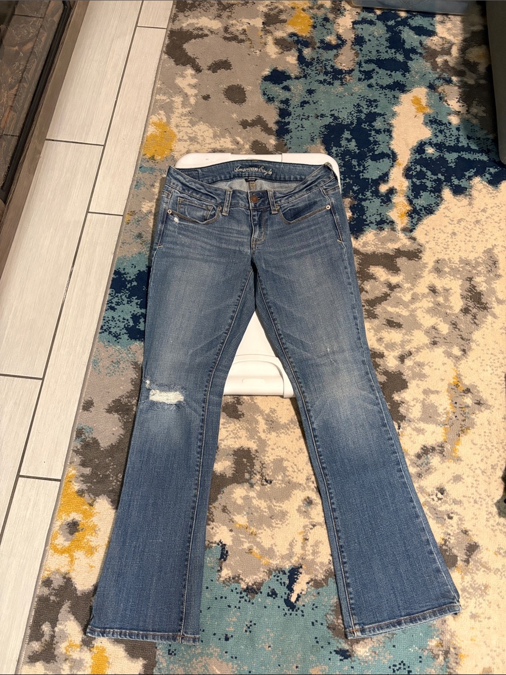 Vintage American Eagle Outfitters Medium Blue Flared Jeans
